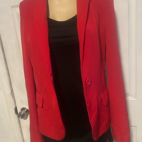 Ambiance Bold Red Women's Blazer - Picture 1 of 4